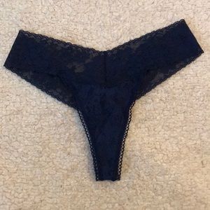 Navy Blue Lace High-Waisted Panties (NEVER WORN)